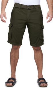XRAY Belted Cotton Twill Cargo Shorts