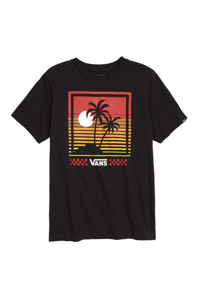 Dual Horizon Graphic Tee, Main, color, BLACK