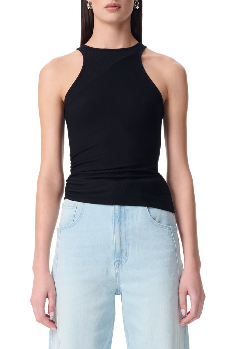 Robert Rodriguez Tiane Racerback Rib Tank, Main, color, Black