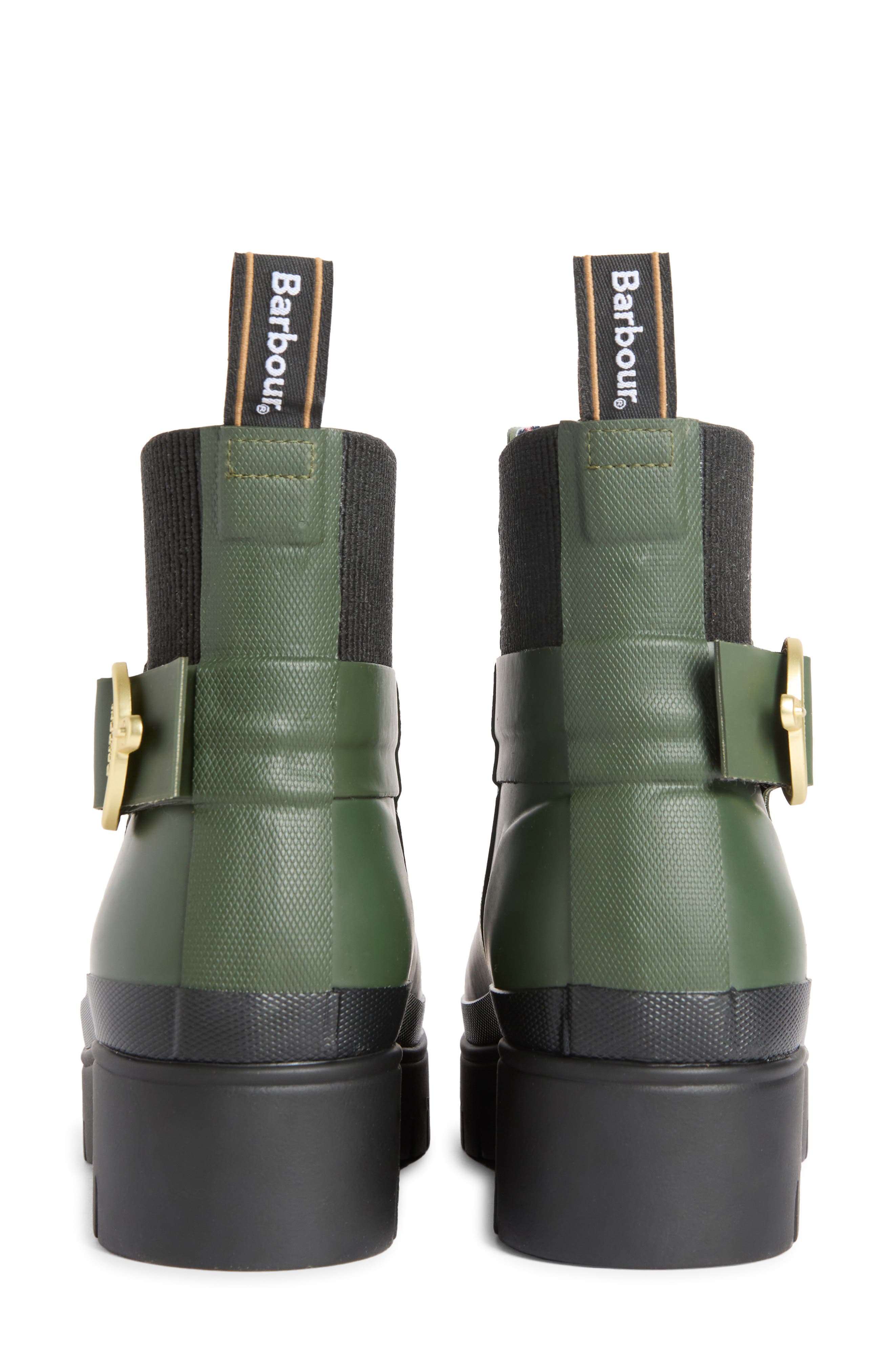 Hepburn Ankle Rain Boot, Alternate, color, OLIVE/ BLACK