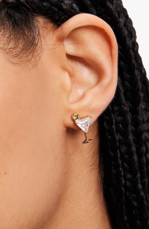 Kate Spade New York Shaken Or Stirred Martini Stud Earrings In Gold
