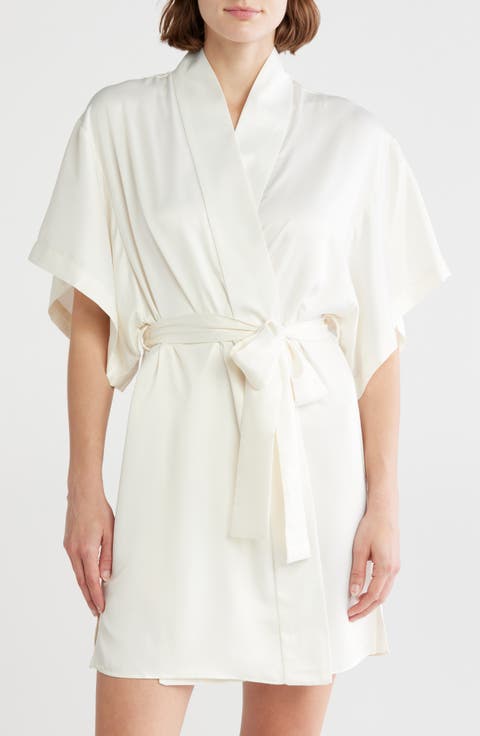 Feathers Satin Wrap