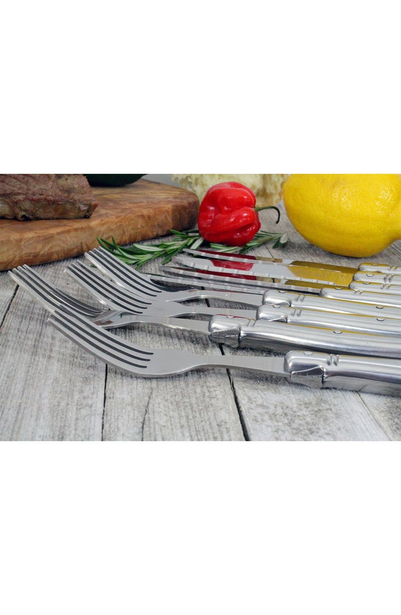 FRENCH HOME Laguiole 8-Piece Stainless Steel Knife & Fork Set - Silver, Alternate, color, Silver