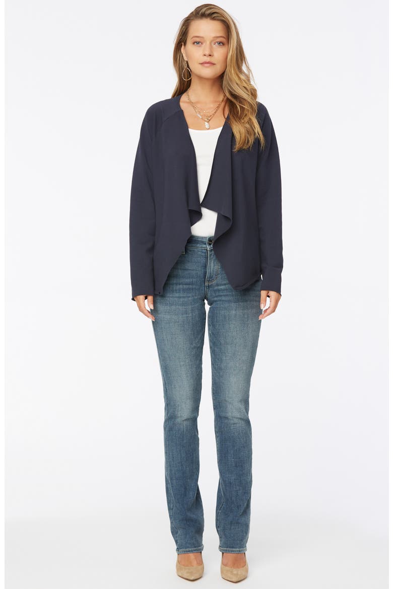Draped Open Front Sweatshirt, Alternate, color, OXFORD NAVY