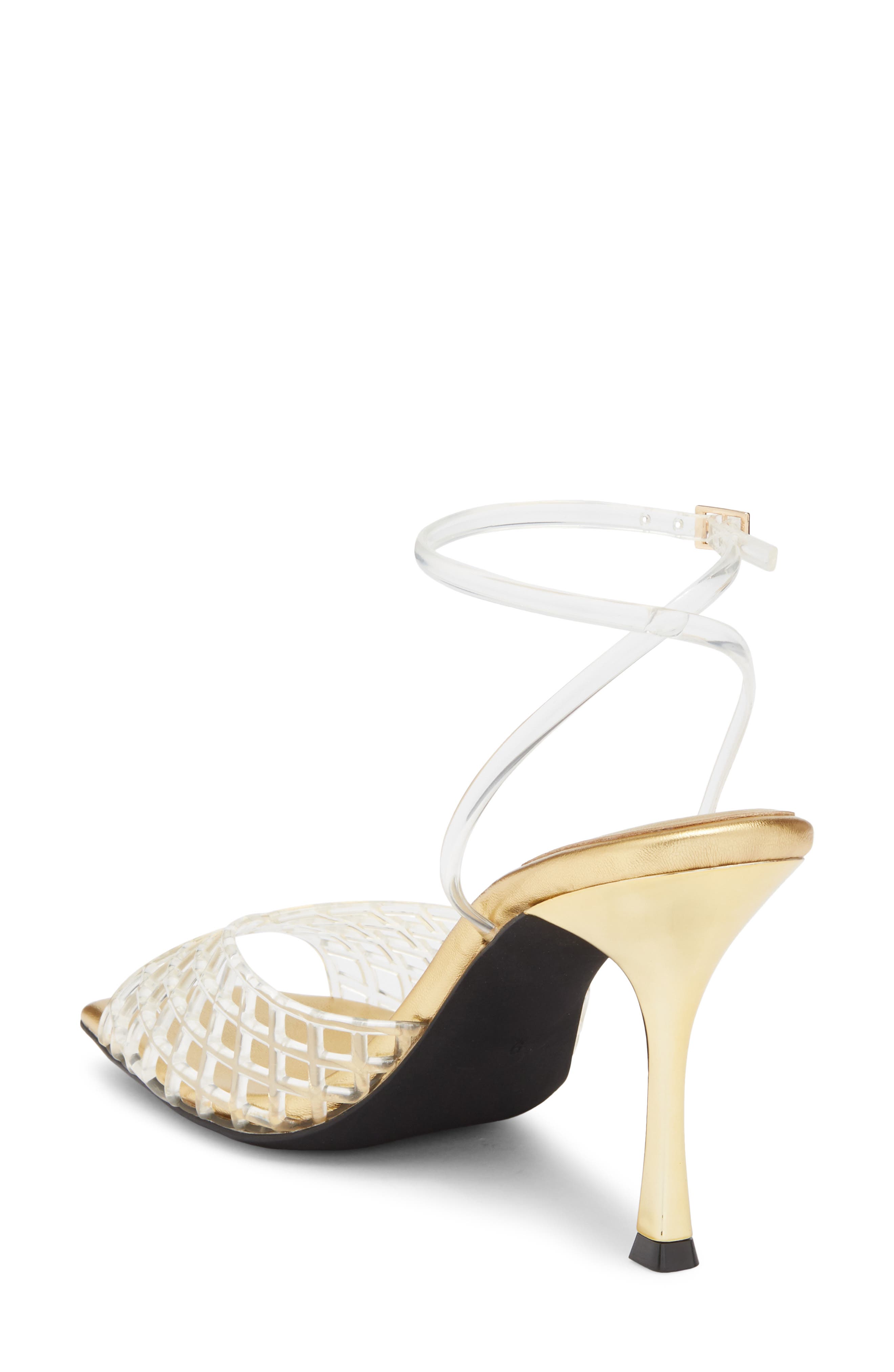 Lattix Ankle Strap Jelly Sandal, Alternate, color, CLEAR GOLD