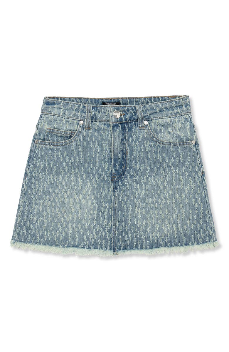 Truce Kids' Distressed Denim Miniskort, Main, color, Denim