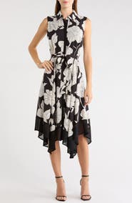 Sam Edelman Tie Waist Handkerchief Shirtdress