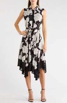 Tie Waist Handkerchief Shirtdress