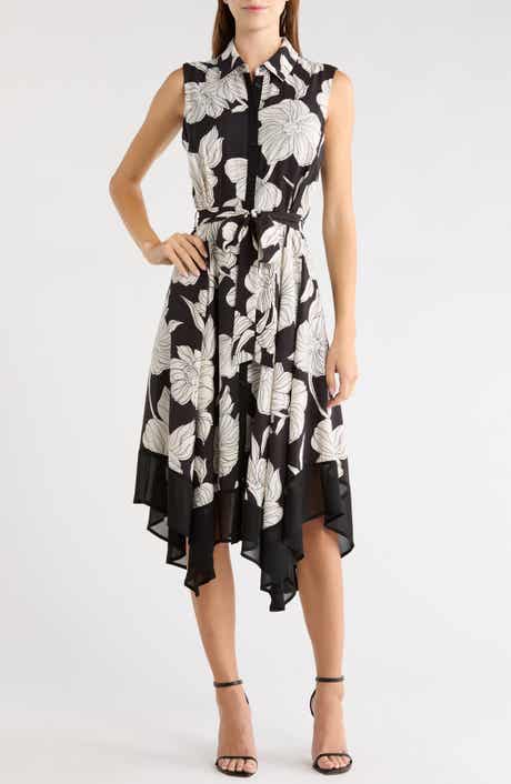 Tie Waist Handkerchief Shirtdress