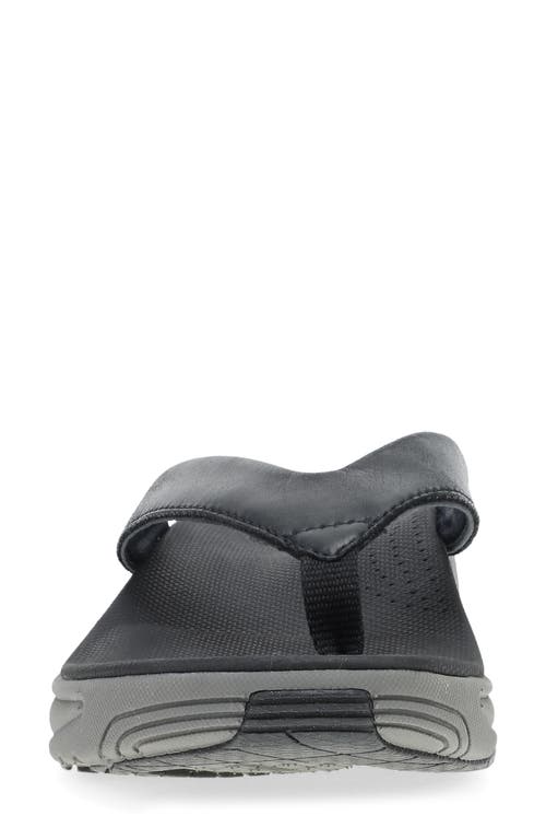 Dansko Rosemary Platform Flip Flop In Black Calf