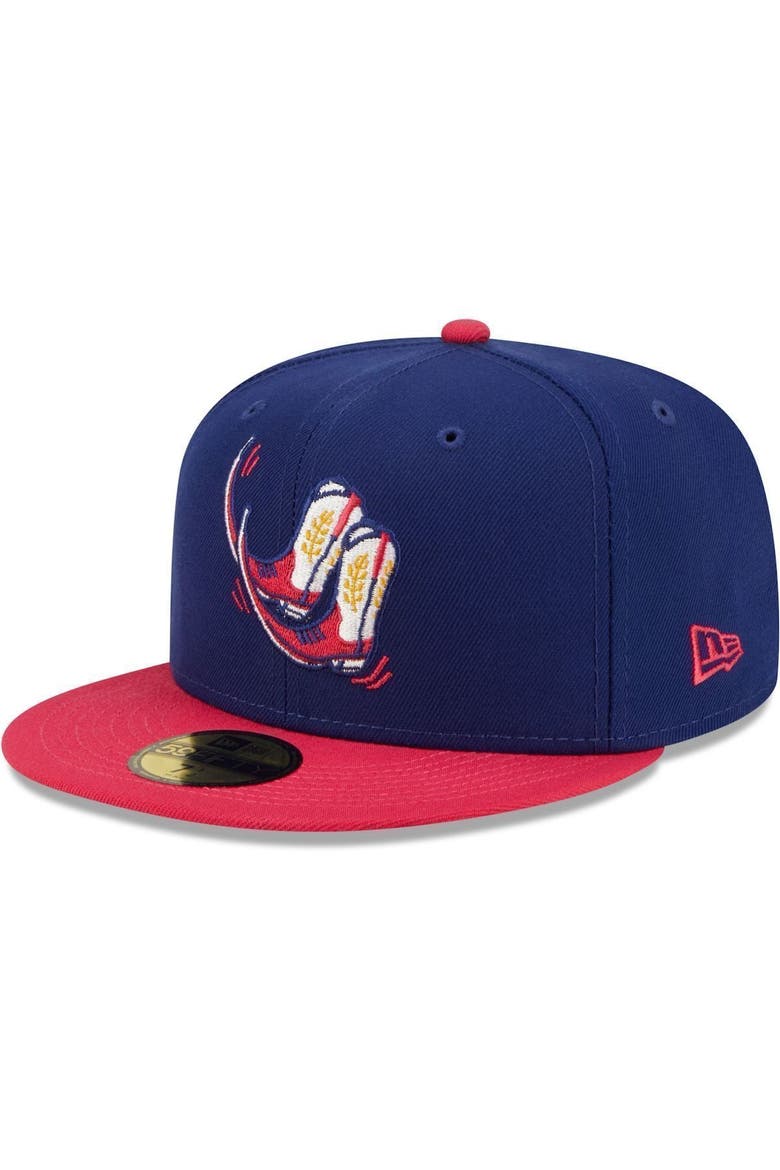 Men's New Era Navy/Coral Pointy Boots de Amarillo Copa De La Diversion 59FIFTY Fitted Hat, Main, color, Navy