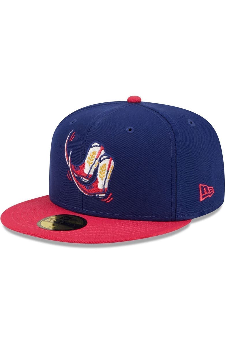 New Era Men's New Era Navy/Coral Pointy Boots de Amarillo Copa De La Diversion 59FIFTY Fitted Hat, Main, color, Navy