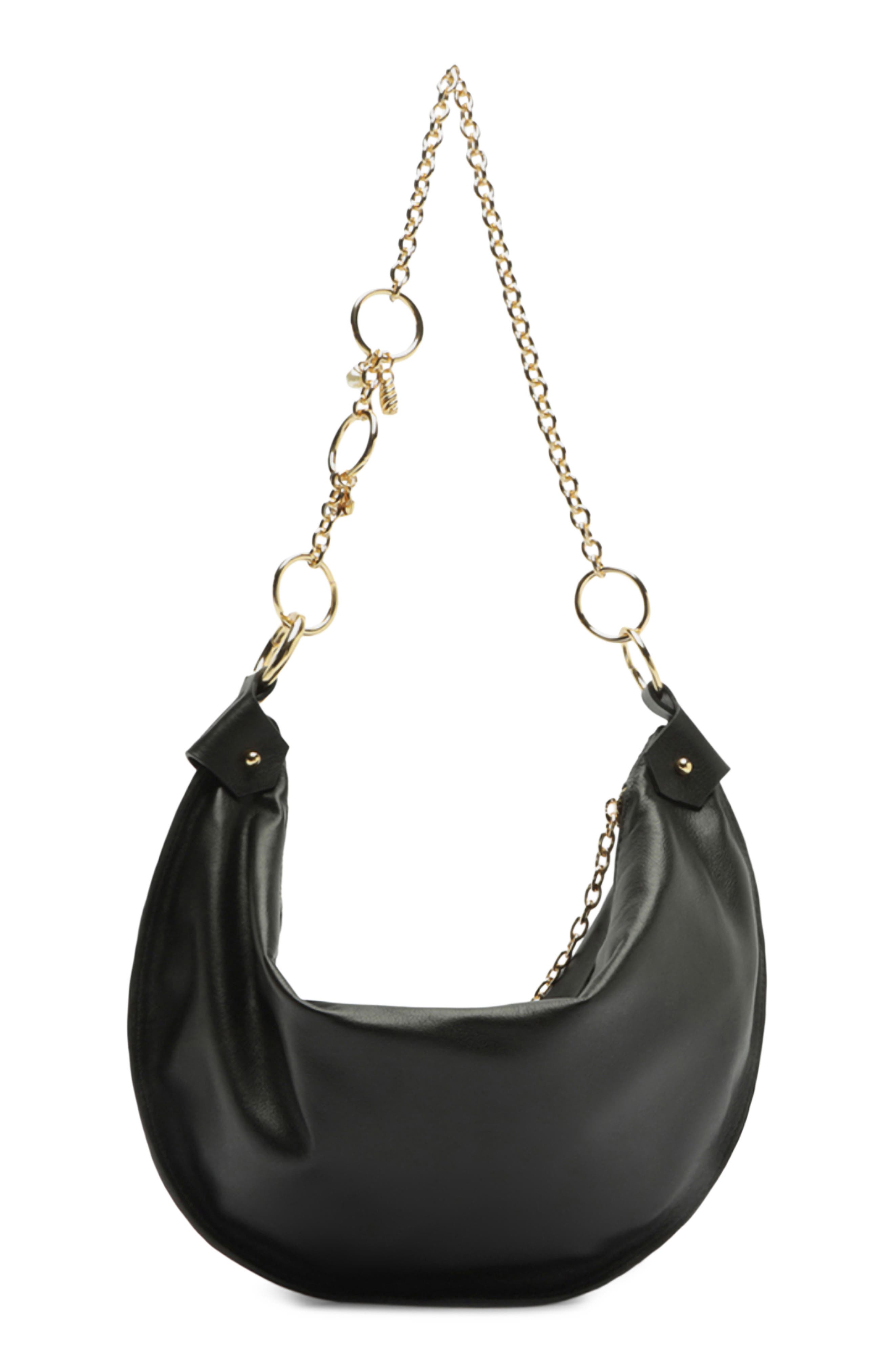 Arezzo Medium Paisley Leather Crossbody Bag, Alternate, color, Black