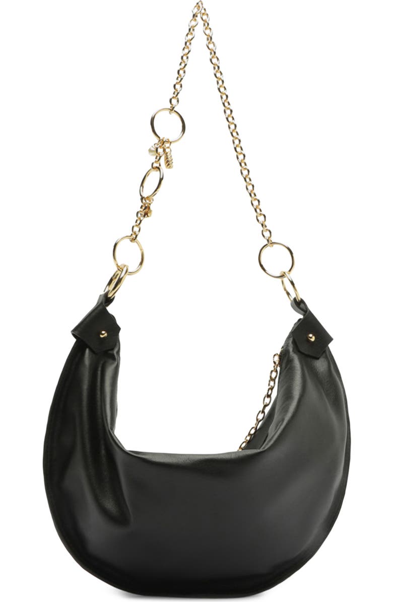 Arezzo Medium Paisley Leather Crossbody Bag, Alternate, color, Black