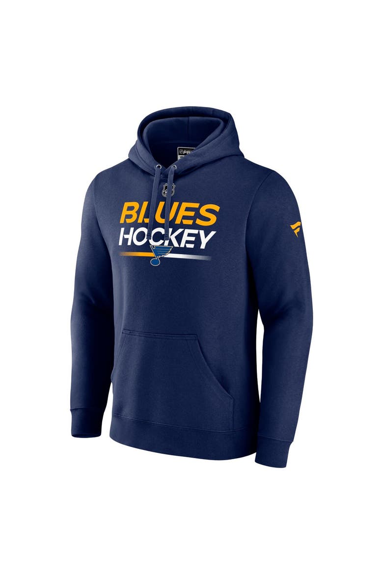 Men's Fanatics Branded  Navy St. Louis Blues Authentic Pro Pullover Hoodie, Alternate, color, Navy