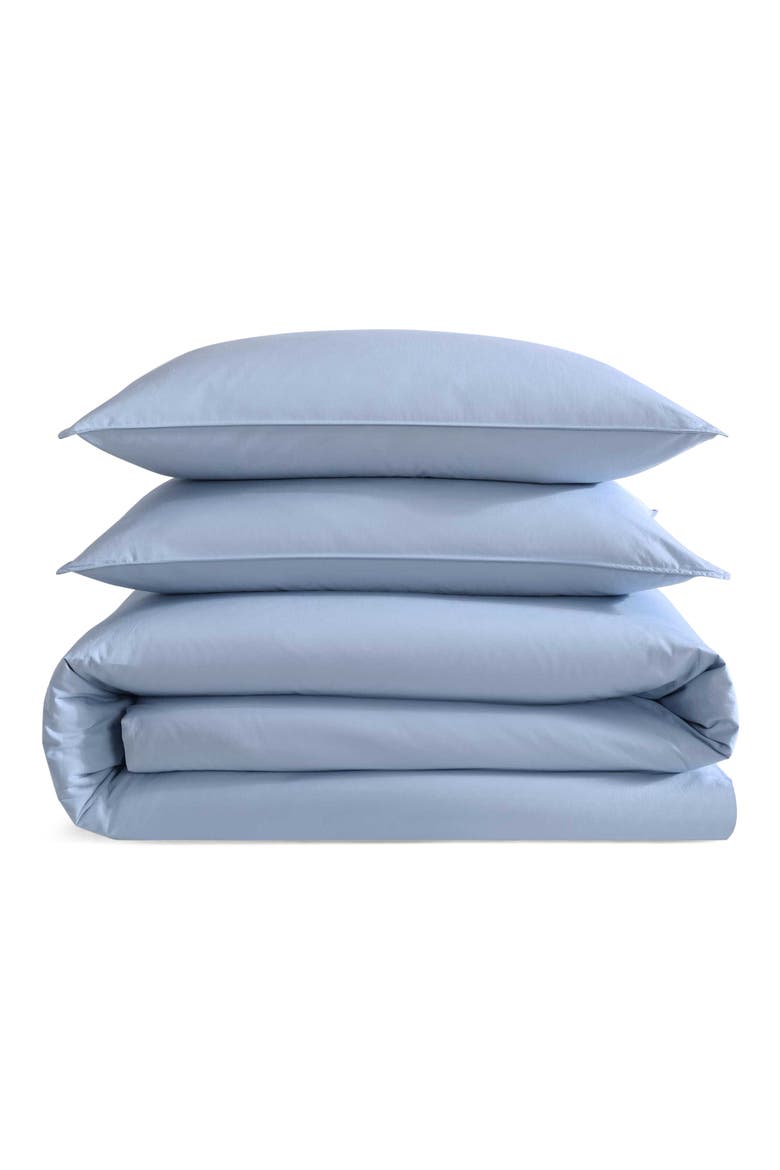 Washed Percale Comforter & Sham Set, Main, color, CHAMBRAY BLUE