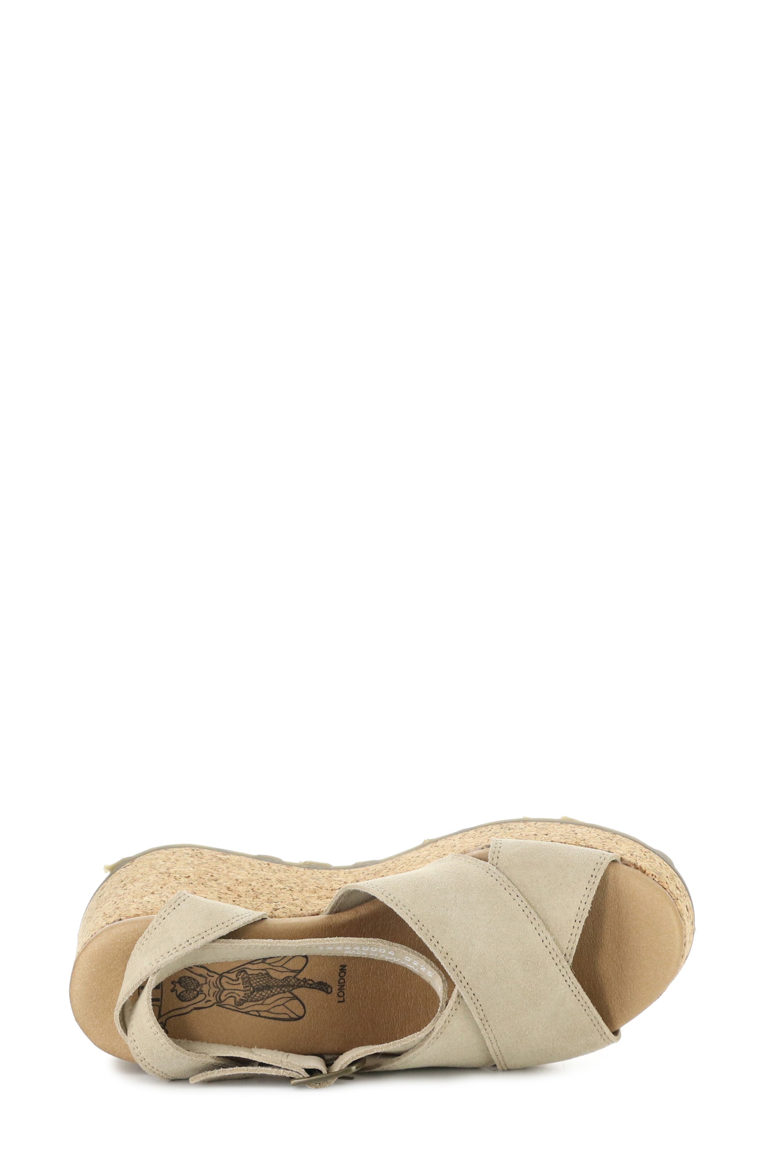 Fly London Dony Platform Wedge Sandal, Alternate, color, Taupe
