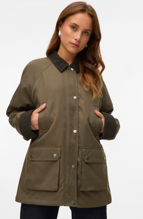 Vero Moda Wales Water Resistant Jacket In Green