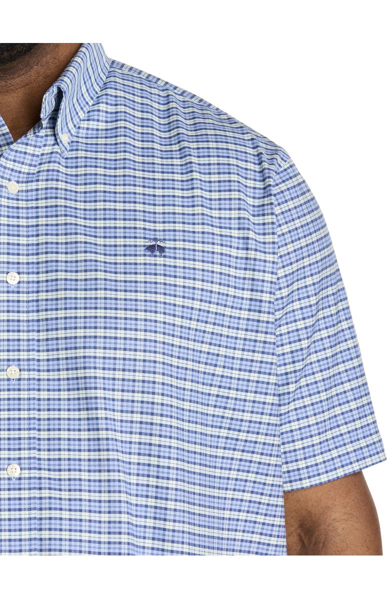 B+T Essentials Fit by Dxl Big & Tall Non-Iron Multi Plaid Sport Shirt, Alternate, color, Serenity Tartan