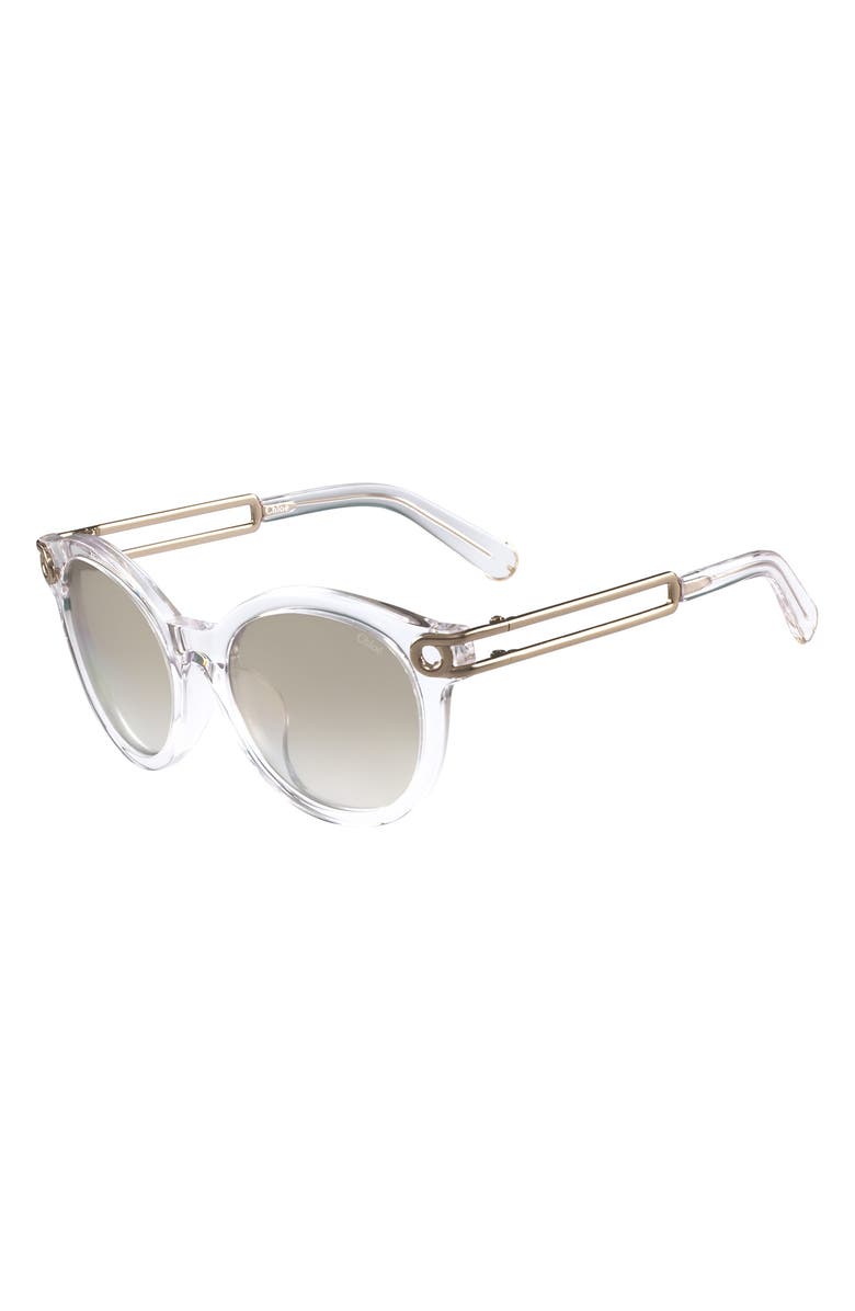 Chloé 55mm Round Cat Eye Sunglasses, Main, color,