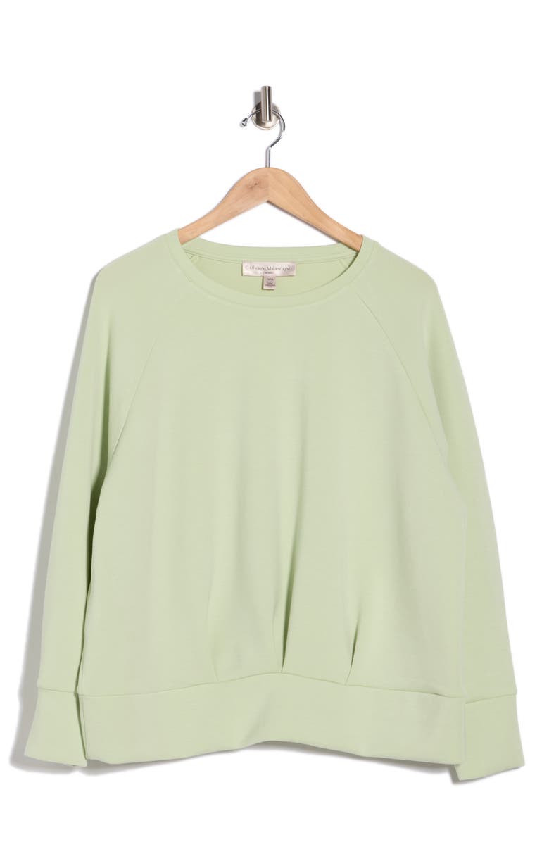 Catherine Catherine Malandrino Long Sleeve Scuba Knit Top, Main, color, Spearmint