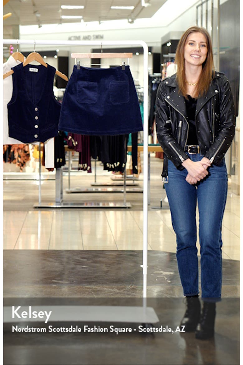 Andie Patch Pocket Cotton Corduroy Miniskirt video