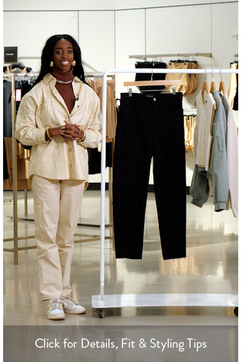 The Mischa Raw Hem Super High Waist Wide Leg Jeans video