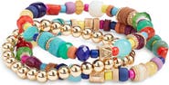 Nordstrom Set of 3 Mixed Bead Stretch Bracelets