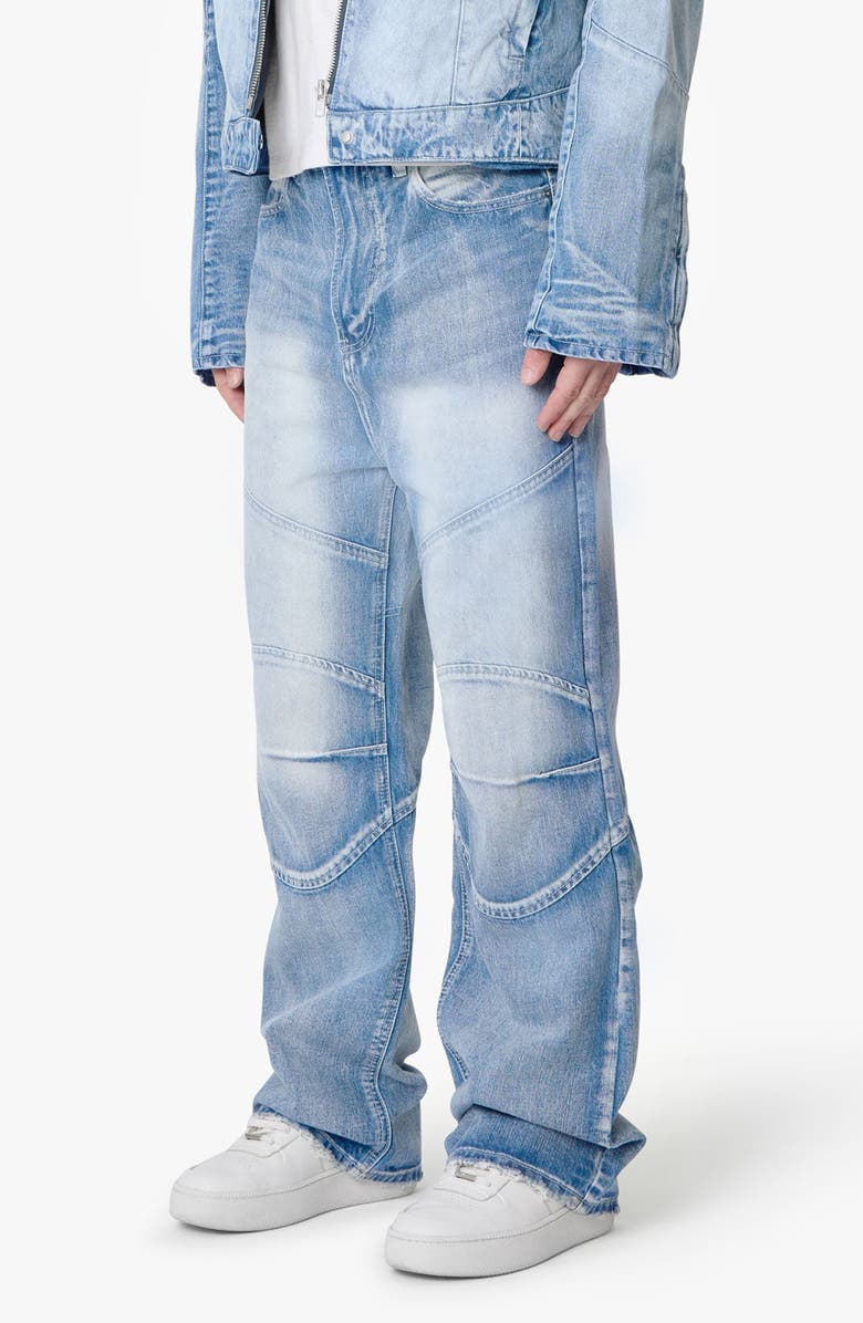 mnml Paneled Moto Denim Jeans, Alternate, color,