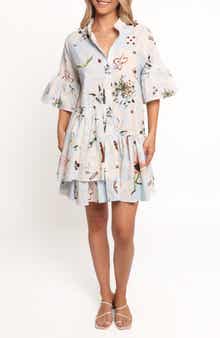 Petal & Pup Marguerite Tiered Cotton Shirtdress