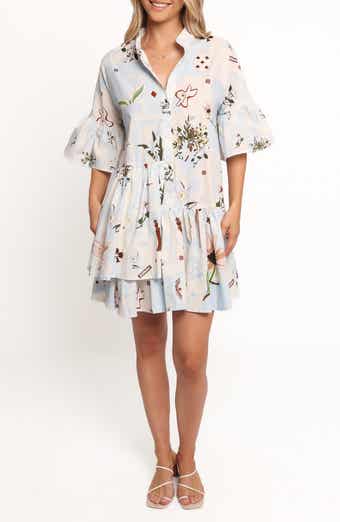 Petal & Pup Marguerite Tiered Cotton Shirtdress