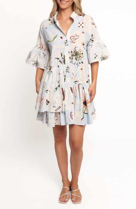 Petal & Pup Marguerite Tiered Cotton Shirtdress