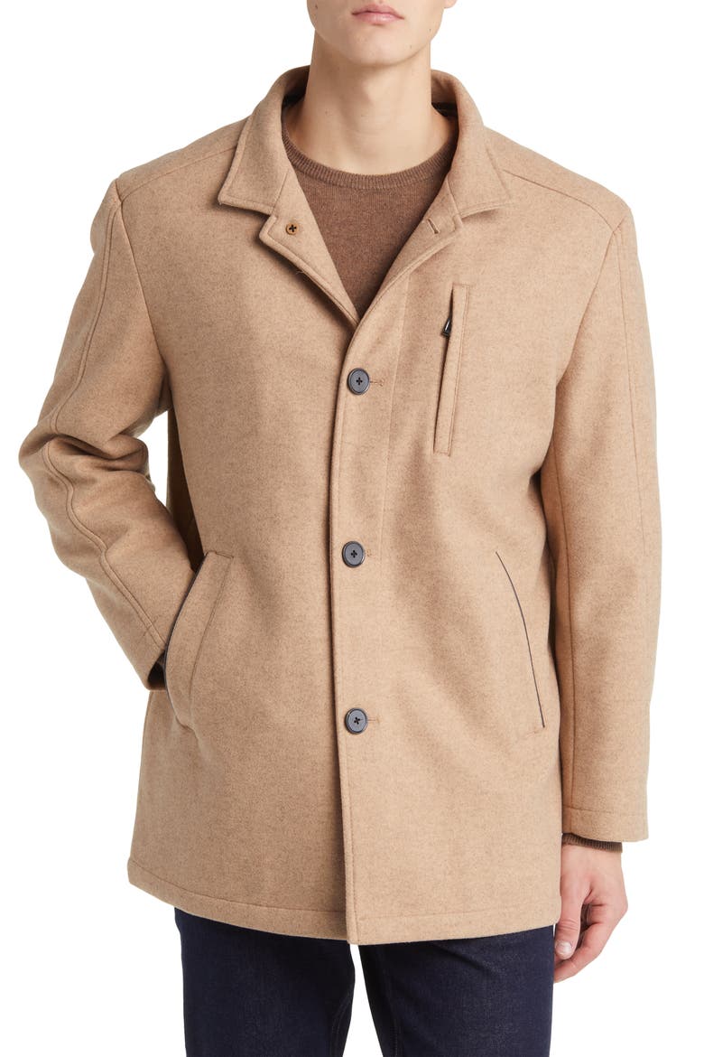 Upton Bib Insert Car Coat, Alternate, color, CAMEL