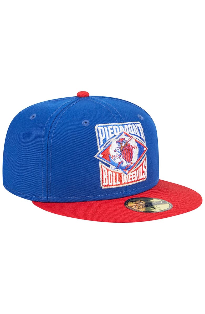 New Era Men's New Era Royal Kannapolis Cannon Ballers Theme Nights Piedmont Boll Weevils 59FIFTY Fitted Hat, Alternate, color, Royal