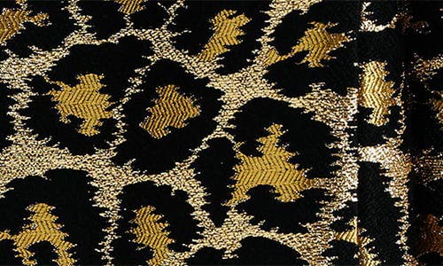 Boden Metallic Leopard Crop Jacket In Gold