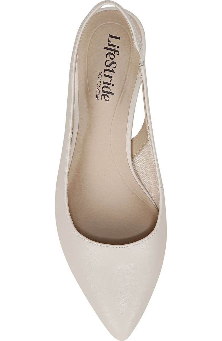 LifeStride Annalise Slingback Pointed Toe Pump - Wide Width Available, Alternate, color, Bone