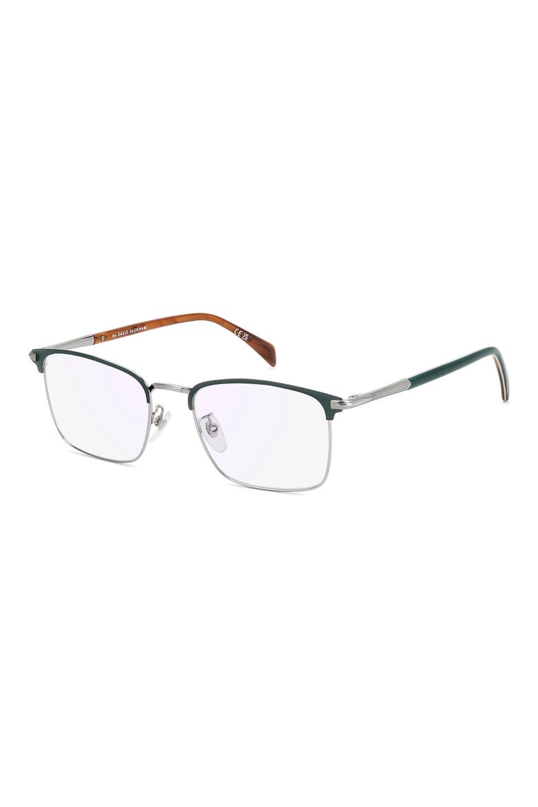 54mm Rectangular Optical Glasses, Alternate, color, MATTE GREEN RUTHENIUM/ BLUE SP
