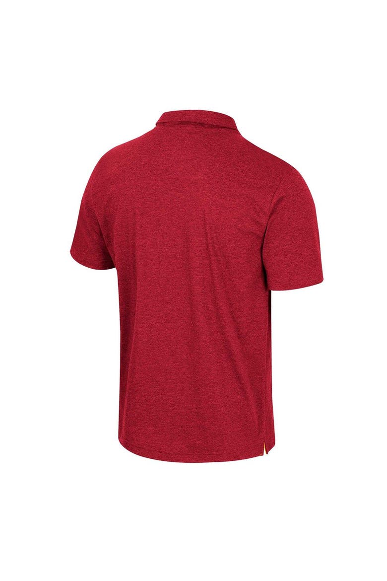 Men's Colosseum  Cardinal Iowa State Cyclones No Problemo Polo, Alternate, color, Cardinal