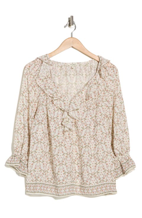 Ruffle Woven Top (Plus)