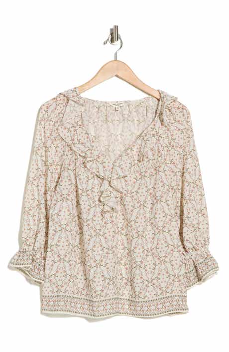 MAX STUDIO Ruffle Woven Top