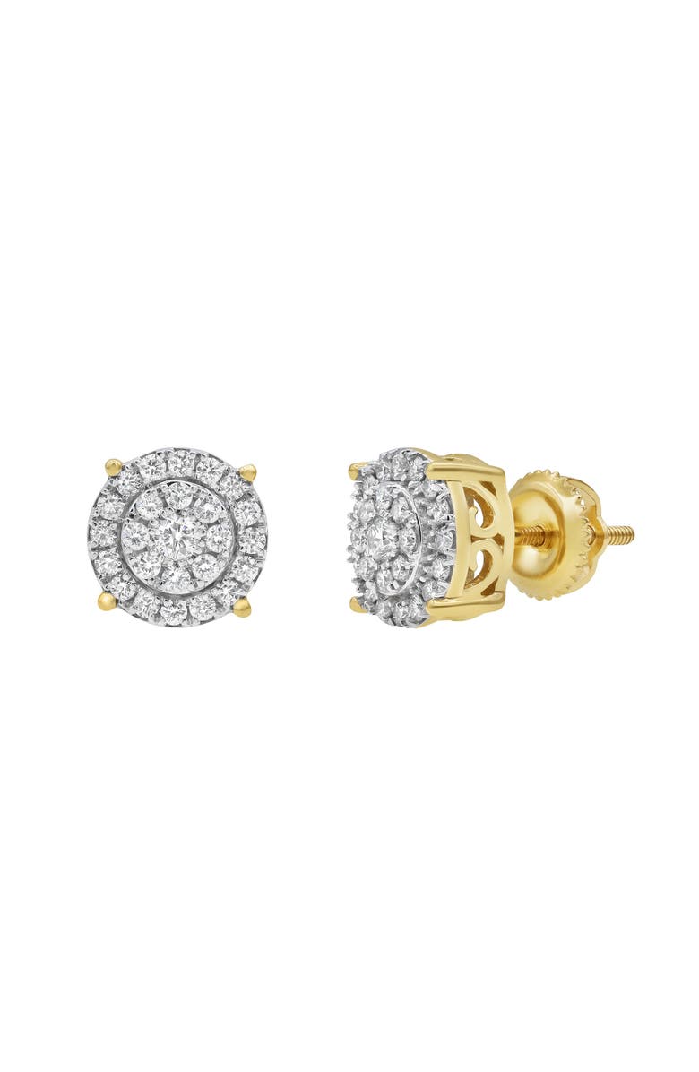 LuvMyJewelry Concentric Circle 14K Yellow Gold Diamond Earrings - 0.5ct., Main, color, 14K Yellow Gold