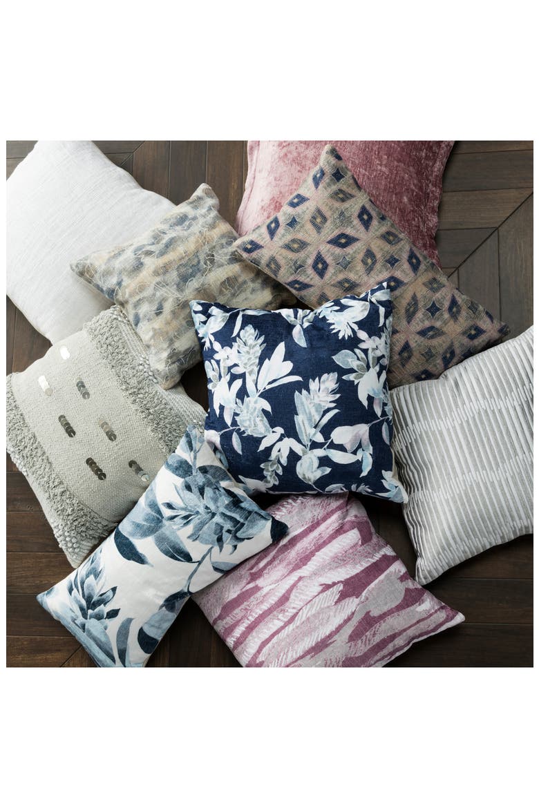Seine Beaded Accent Pillow, Alternate, color, GREY