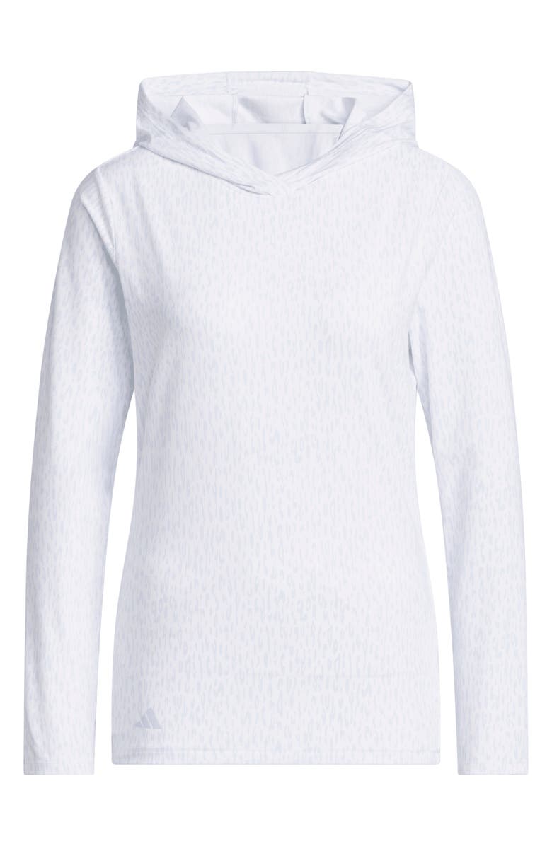 adidas Allover Print Golf Hoodie, Alternate, color, Crystal Blue