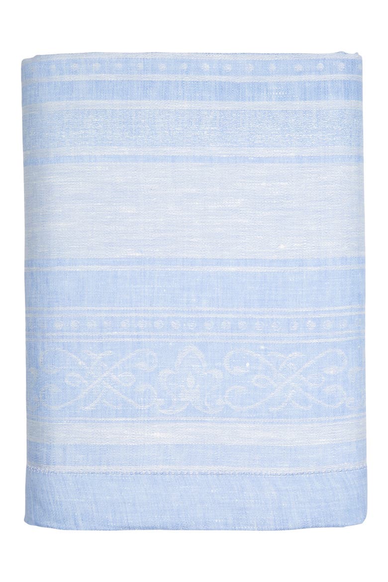 Linen 71" x 124" Astra Tablecloth, Main, color, LIGHT BLUE