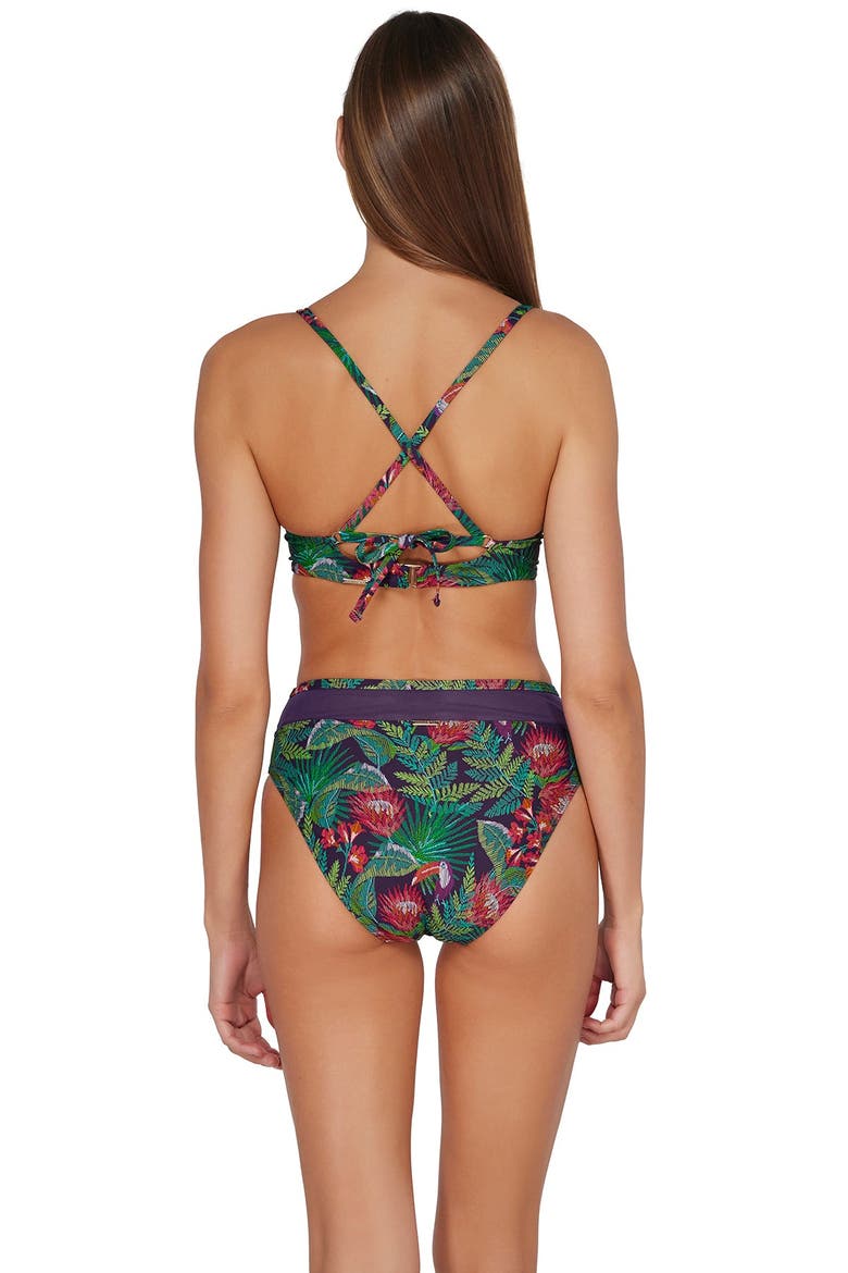 Annie High Waist Bikini Swim Bottoms, Alternate, color, Welcome To Rio