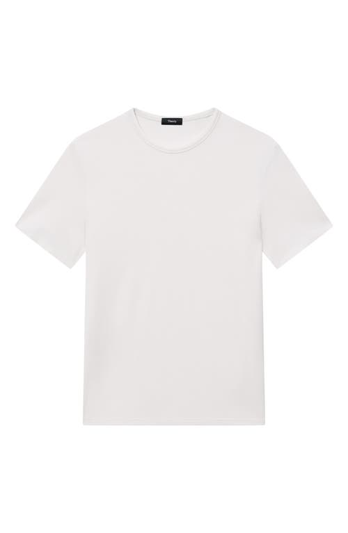 Theory Round-neck Short-sleeved T-shirt In Eggshell