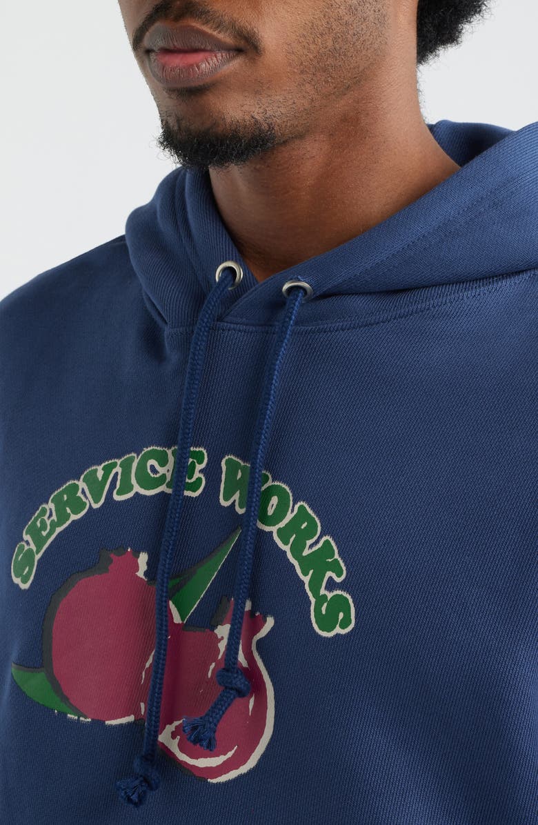 Service Works Radish Organic Cotton Hoodie, Alternate, color, Navy