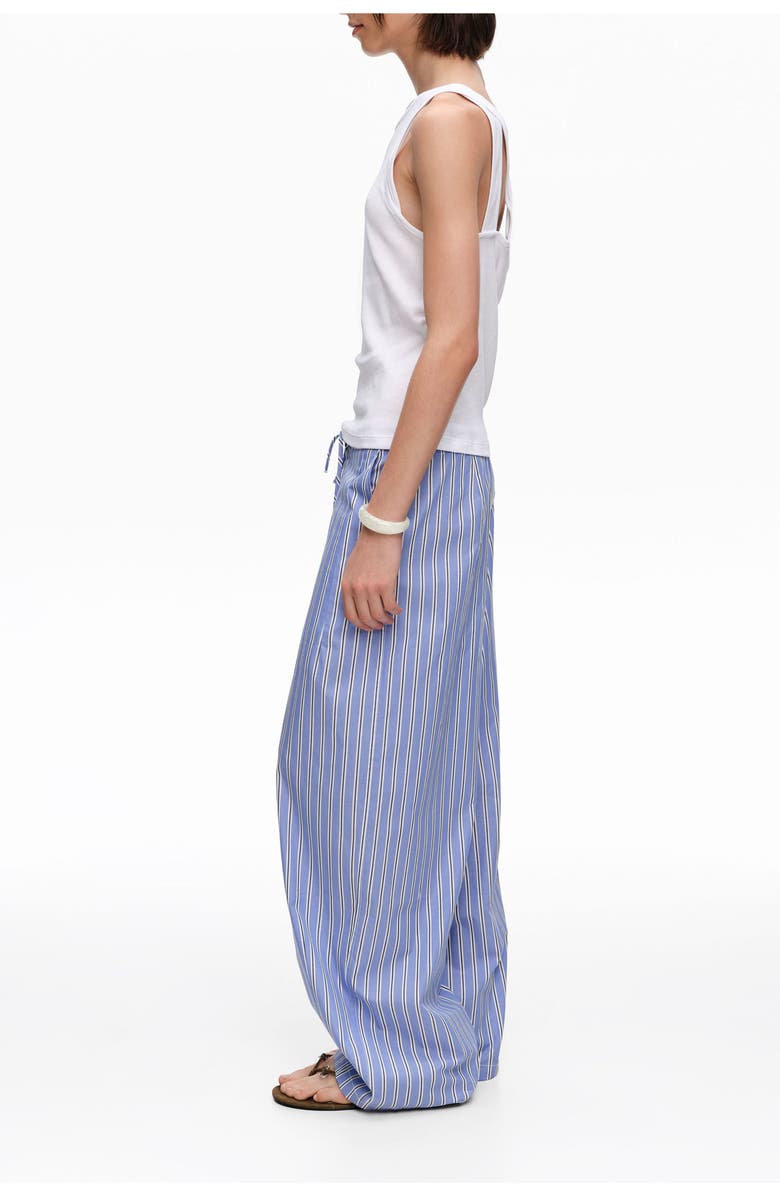 Bimba y Lola Striped Cotton Jogger Trousers, Alternate, color, Blue