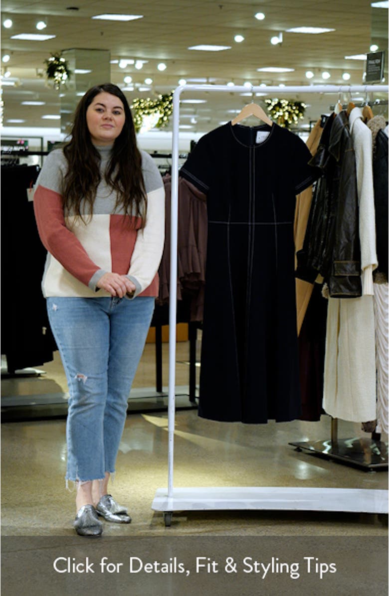 Eugine Topstitch Midi Dress, sales video thumbnail