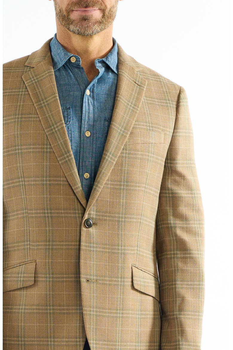 Windowpane Sport Coat, Alternate, color, BROWN